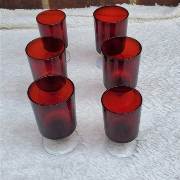 Vintage France Cape Cod Arcorac glass‎ set - Picture 1 of 16